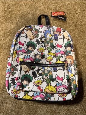 Hot Topic White My Hero Academia Chibi Pattern Mini Backpack